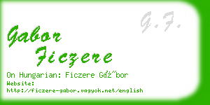 gabor ficzere business card